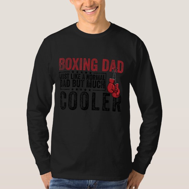 Camiseta Mens Boxando Pai Como Um Pai Normal Mas Fath Mais  (Frente)