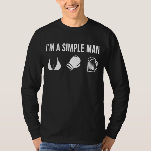 Camiseta Mens Boxing Athlete Esportes Boxer Eu sou Simples (Frente)