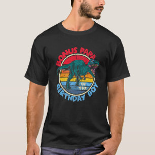 Camiseta Mens Boy Birthday I Bonus Papa Tyrannosaurus Rex F