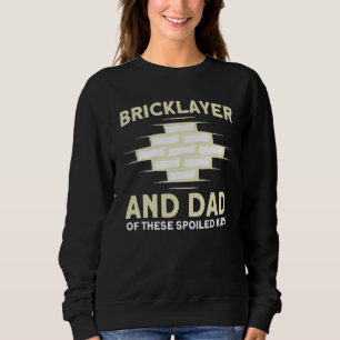 Camiseta Mens Bricklayer Pai Destas Crianças Malditas Mason