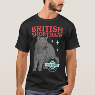 Camiseta Mens British Shorthair Pai Cat Proprietário britân