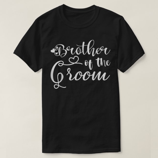 Camiseta Mens Brother Of The Groom Matching Wedding and Bac (Frente do Design)