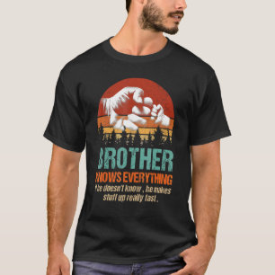 Camiseta Mens Brother Sabe Tudo Mais Gordura Da Família Bum