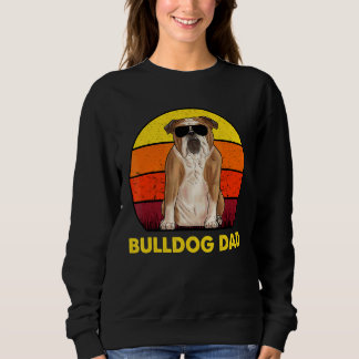 Camiseta Mens Buldogue Pai Óculos de sol Cachorro Inglês Bu