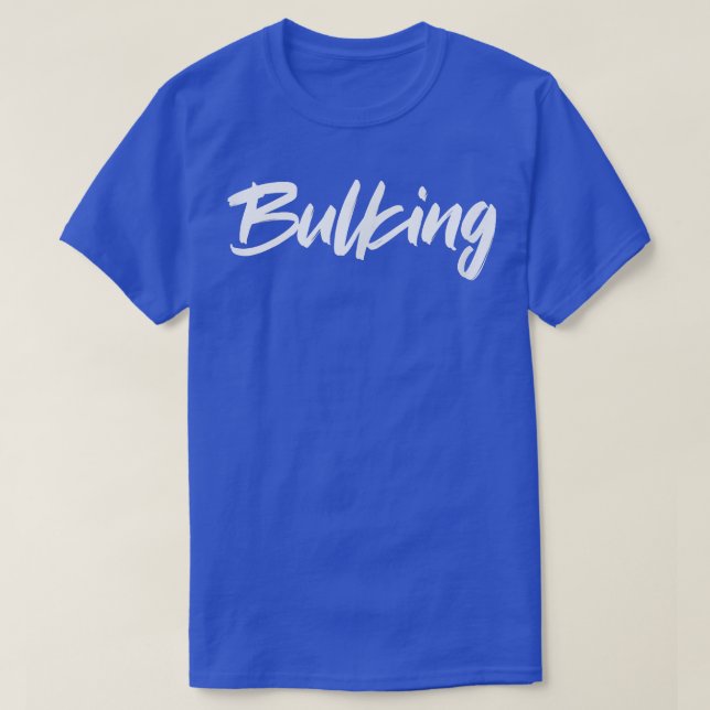 Camiseta Mens BULKING Gym Malhação Workout Bodybuilding Mot (Frente do Design)
