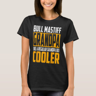Camiseta Mens Bull Mastiff Avô Como um vovô normal
