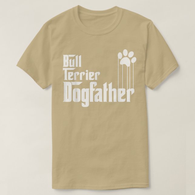 Camiseta Mens Bull Terrier Dog Dad  (Frente do Design)