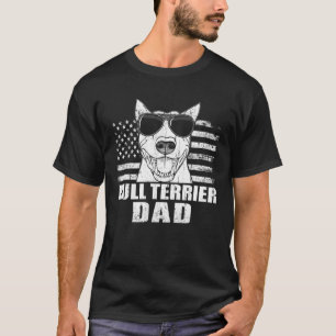Camiseta Mens Bull Terrier Pai Vintage Legal Retro Orud Ame