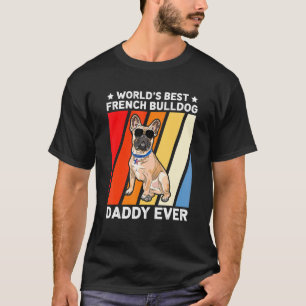 Camiseta Mens Bulldog Pai do Mundo - O Melhor Bulldog Franc
