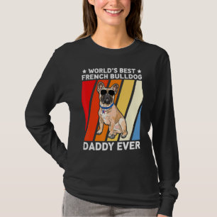 Camiseta Mens Bulldog Pai do Mundo - O Melhor Bulldog Franc