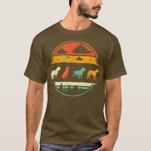 Camiseta Mens Bully ou dona de cães pitbull Artes retrógrad