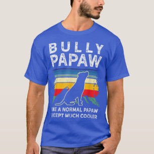 Camiseta Mens Bully ou o dono do cão pitbull retro PAPAW