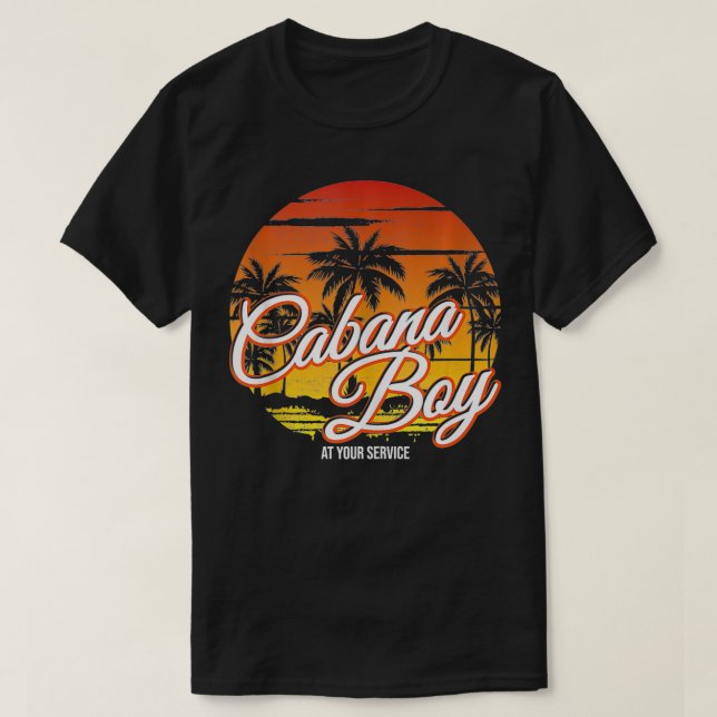 Camiseta Mens Cabana Boy no seu serviço Summer Beach (Frente do Design)
