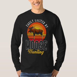 Camiseta Mens Caçando Facilmente Animados Por Moos Caçadore