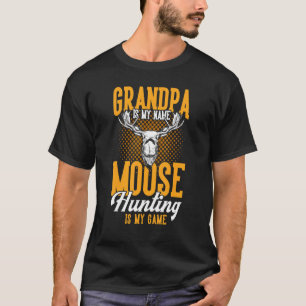 Camiseta Mens Caçando O Avô Moose É Minha Moo De Jogo