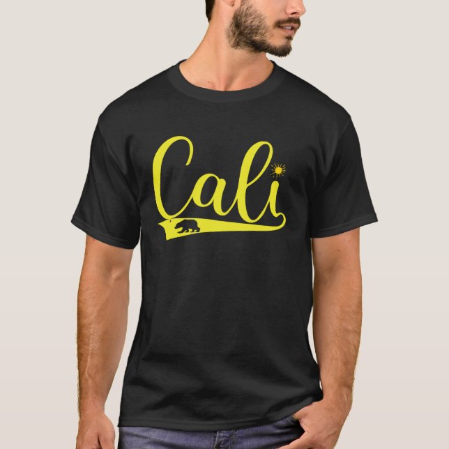Camiseta Mens Cali California Bear CA Republic (Frente)