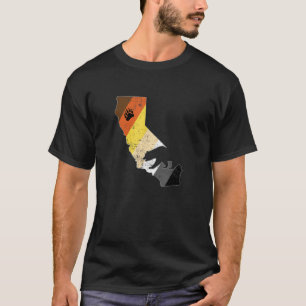 Camiseta Mens California Gay Bear Flag Paw Distúrbio do Org