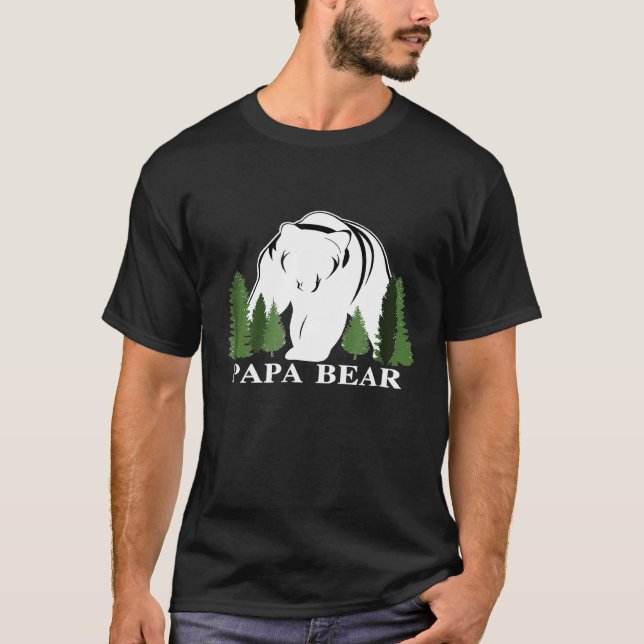 Camiseta Mens Camping Papa Bear (Frente)
