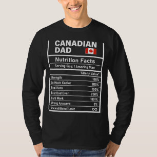 Camiseta Mens canadense Pai Facts Dia de os pais Nat