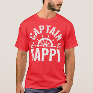 Camiseta Mens Capitão Dappy Boat Owner Lake Barco Padre"