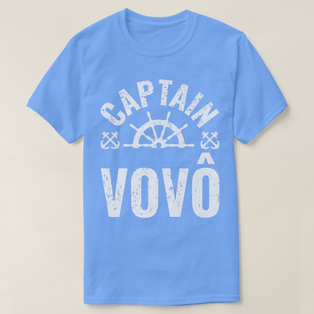 Camiseta Mens Capitão de Barco Vovo Proprietário do Lago Ba (Frente do Design)