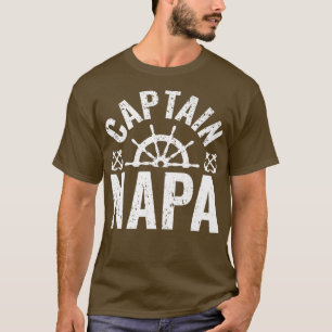 Camiseta Mens Capitão Napa Proprietário do Barco Lago Barco
