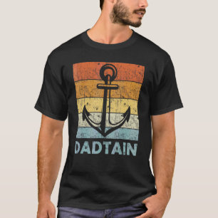 Camiseta Mens Capitão Pai Mito Pai Barco Dia de os pais