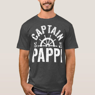 Camiseta Mens Capitão Pappi Boat Owner Lake Barco Padre"