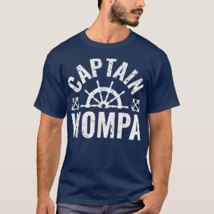 Camiseta Mens Capitão Wompa Boat Owner Lake Barco Padre"