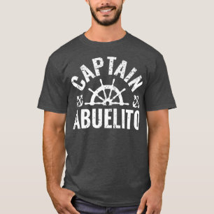 Camiseta Mens Captain Abuelito Boat Owner Lake Boating Fath