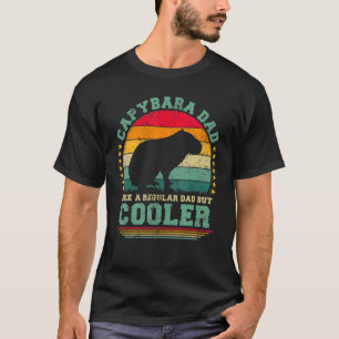 Camiseta Mens Capybara Pai Como Um Pai Regular Mas Fa Mais