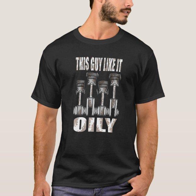 Camiseta Mens Car Mecânico Esta Cara Como Um Mech Oily Car (Frente)