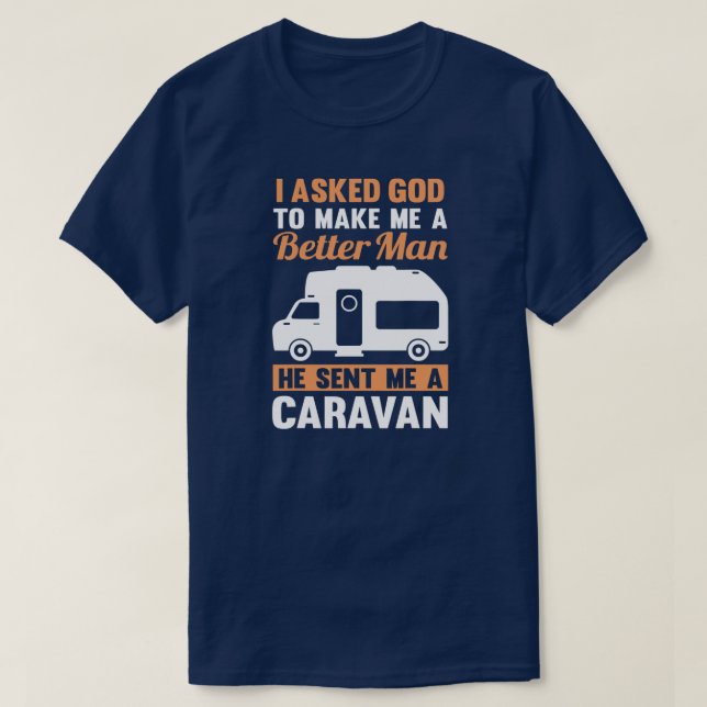 Camiseta Mens Caravan Camping  (Frente do Design)