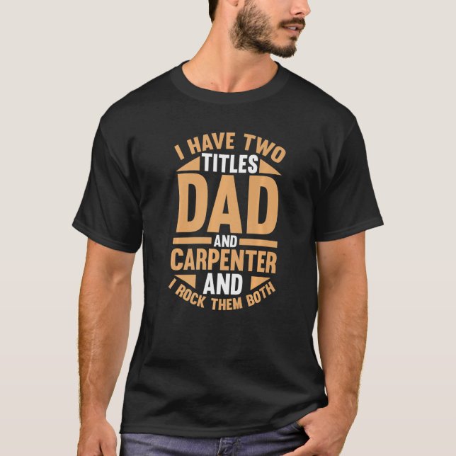 Camiseta Mens Carpenter Padre Pai Woodwork L (Frente)