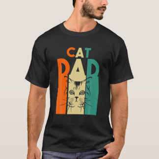 Camiseta Mens Cat Pai Animal