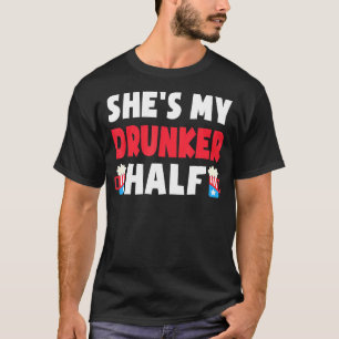 Camiseta Mens Cava Meu Bêbado Meia-Casal de 4 de julho