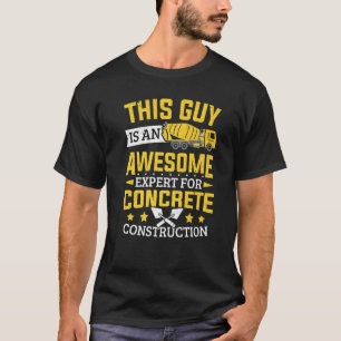 Camiseta Mens Cement Worker Expert Para Construção De Concr