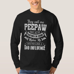 Camiseta Mens Chamam-Me Peepaw Porque Parceiro No Crime