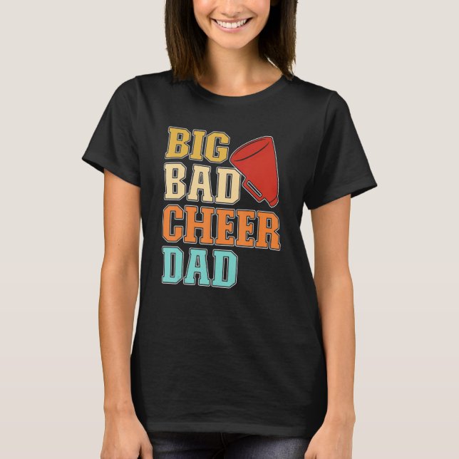 Camiseta Mens Cheer Coach Big Bad Cheer Dad (Frente)