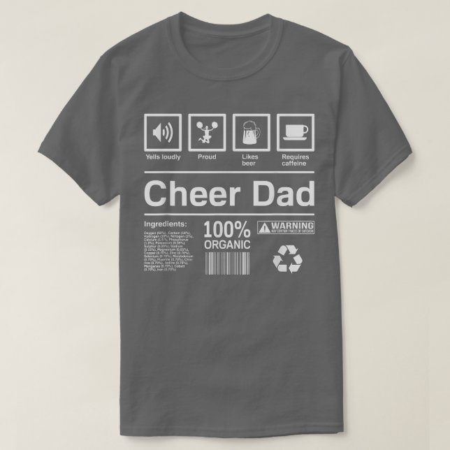 Camiseta Mens Cheer Dad Funny Cheer Dad s  (Frente do Design)