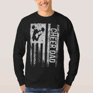 Camiseta Mens Cheer Pai Vintage Bandeira Americana Padre Ch