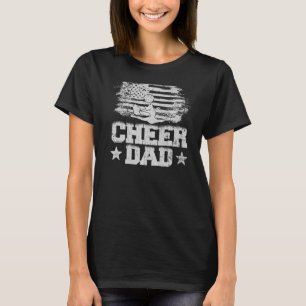 Camiseta Mens Cheer Pai Vintage Bandeira Americana Padre Ch