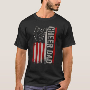 Camiseta Mens Cheer Pai Vintage Bandeira Americana Padre Ch