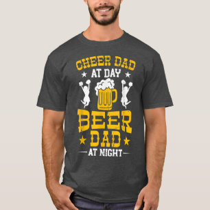 Camiseta Mens Cheerhead Papa Cheer Pai No Dia Cerveja Pai A