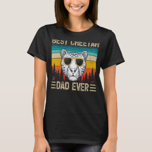 Camiseta Mens Cheetah Vintage Melhor Pai Cheetah Nunca Pai