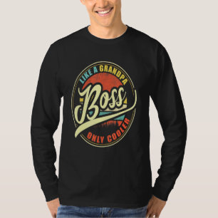 Camiseta Mens Chefe Como Um Avô Só Mais Frio