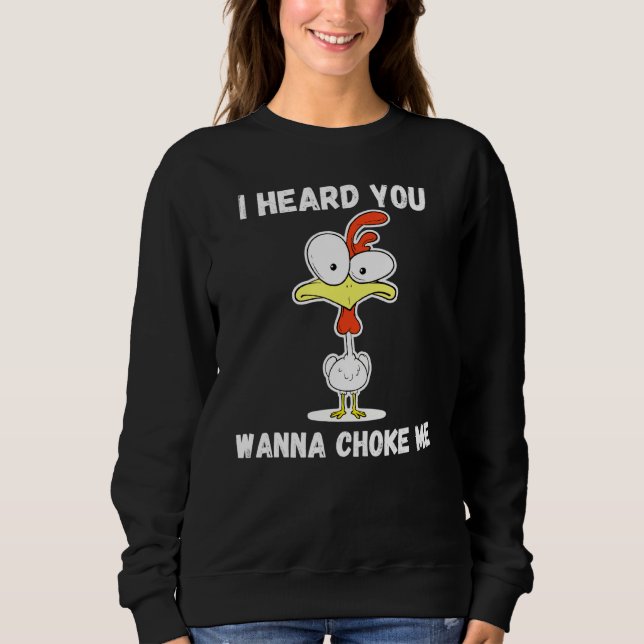 Camiseta Mens Chicken Eu Ouvi Que Você Quer Me Pegar Piada  (Frente)