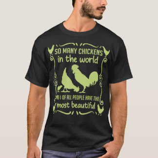 Camiseta Mens Chicken família galinha criador de humor