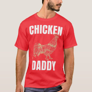 Camiseta Mens Chicken Pai Engraçado Farmer Galinha Dadd