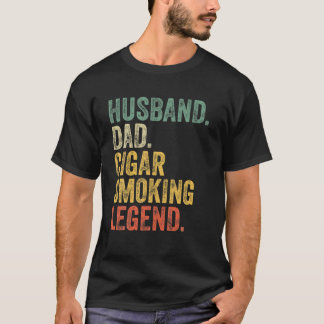 Camiseta Mens Cigar Marido Lenda do Pai Engraçado Cigar Lov